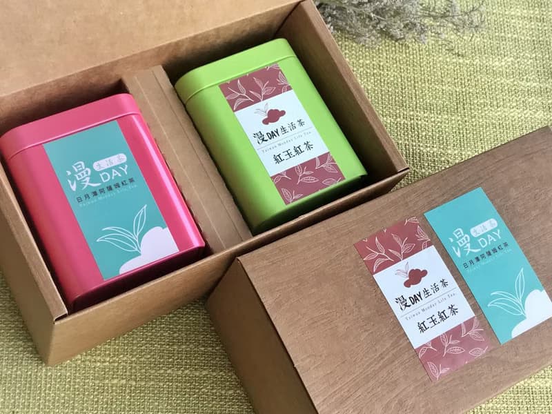 漫day日月潭 紅玉紅茶+阿薩姆茶葉禮盒組2入鐵罐 (40g*2)
