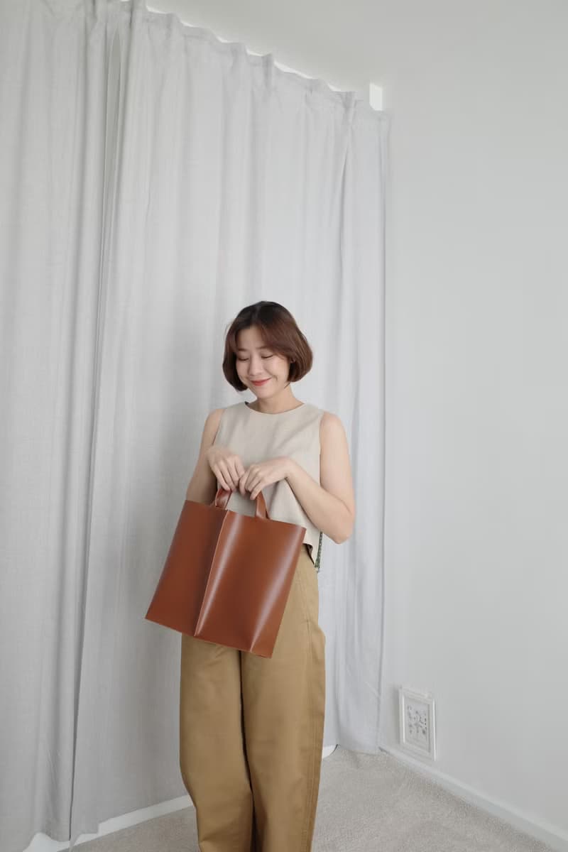 手提包 Signature tote II by WHITEOAKFACTORY - Chocolate brown