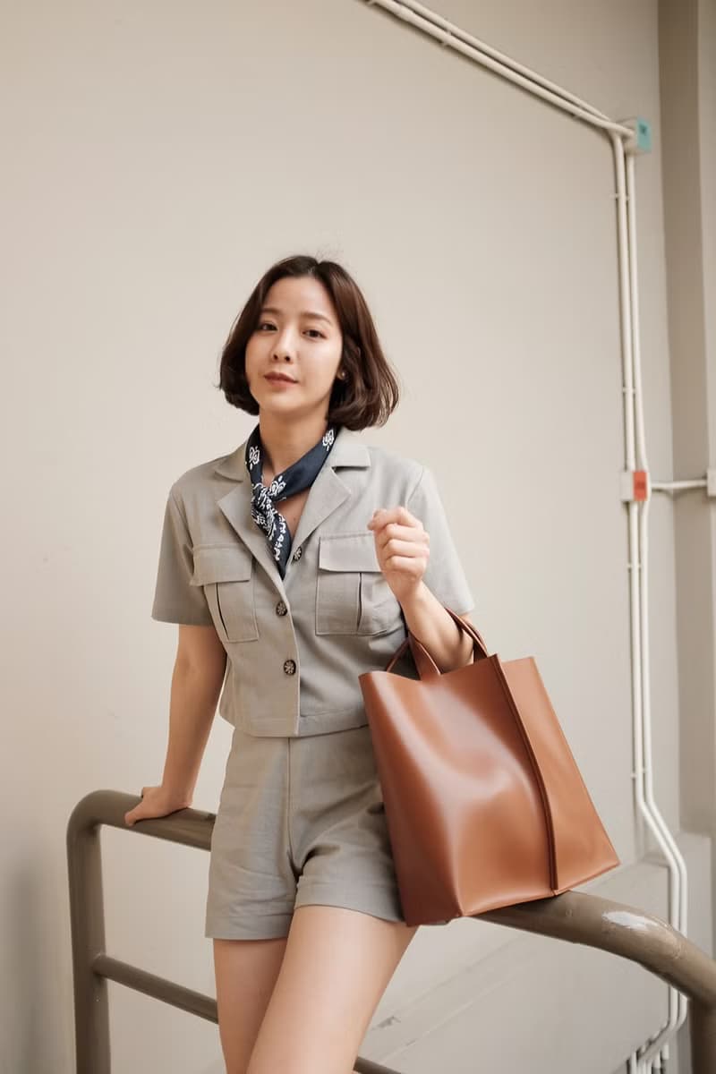 手提包 Signature tote II by WHITEOAKFACTORY - Chocolate brown