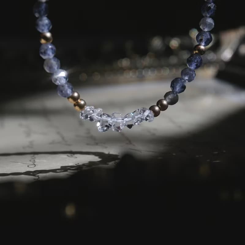 ll 夜空之星 ll 赫基蒙 菫青石 美國14kgf包金手鍊