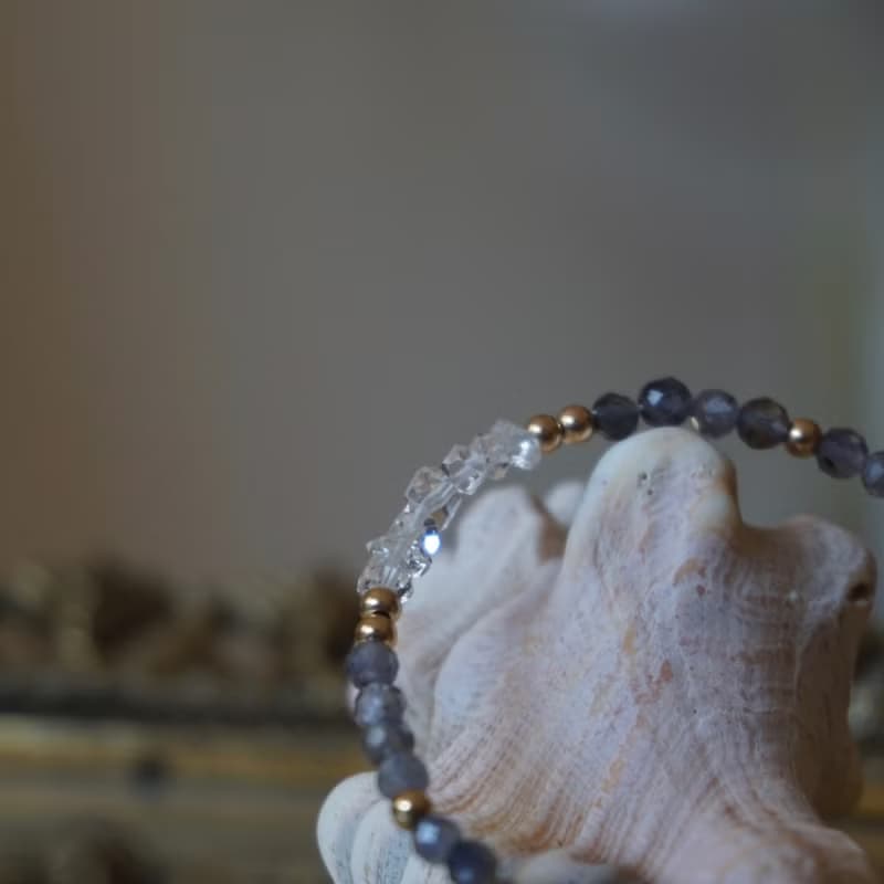 ll 夜空之星 ll 赫基蒙 菫青石 美國14kgf包金手鍊