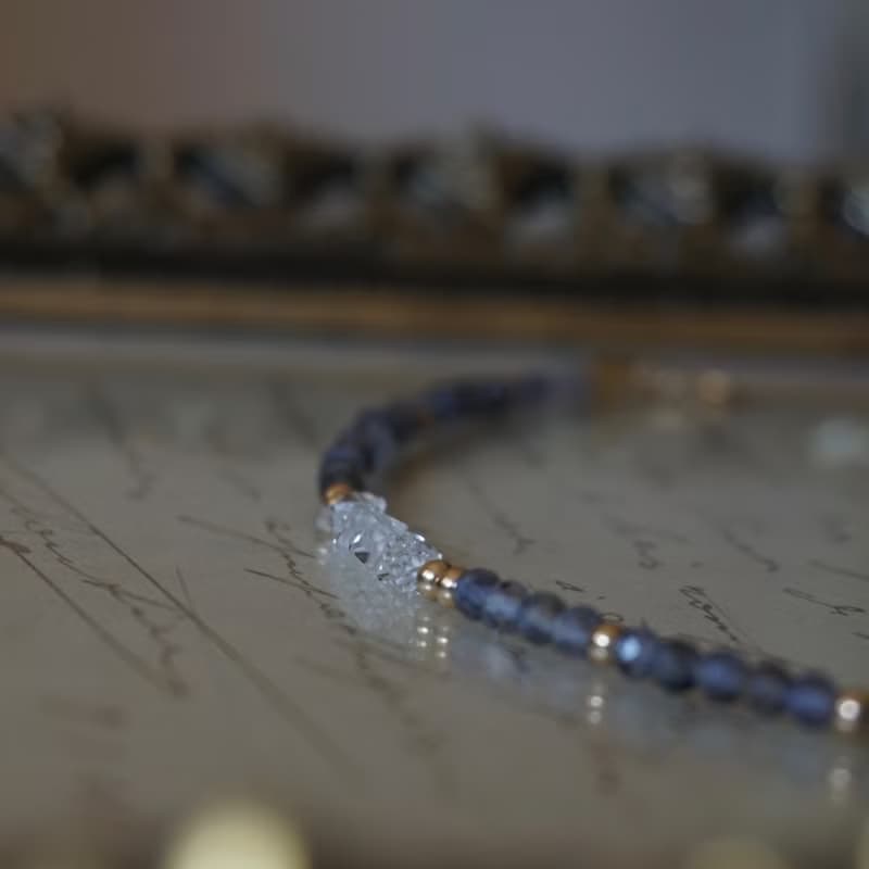 ll 夜空之星 ll 赫基蒙 菫青石 美國14kgf包金手鍊