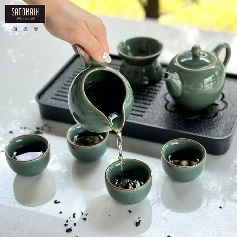 SADOMAIN 仙德曼-哥窯醇厚茶具旅組9件組-附收納提盒