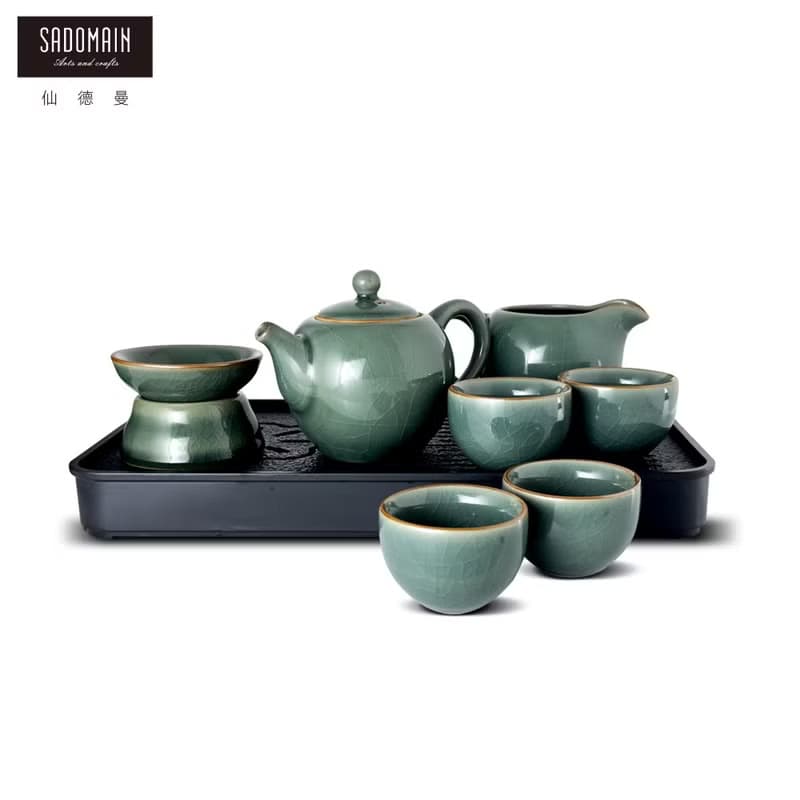 SADOMAIN 仙德曼-哥窯醇厚茶具旅組9件組-附收納提盒