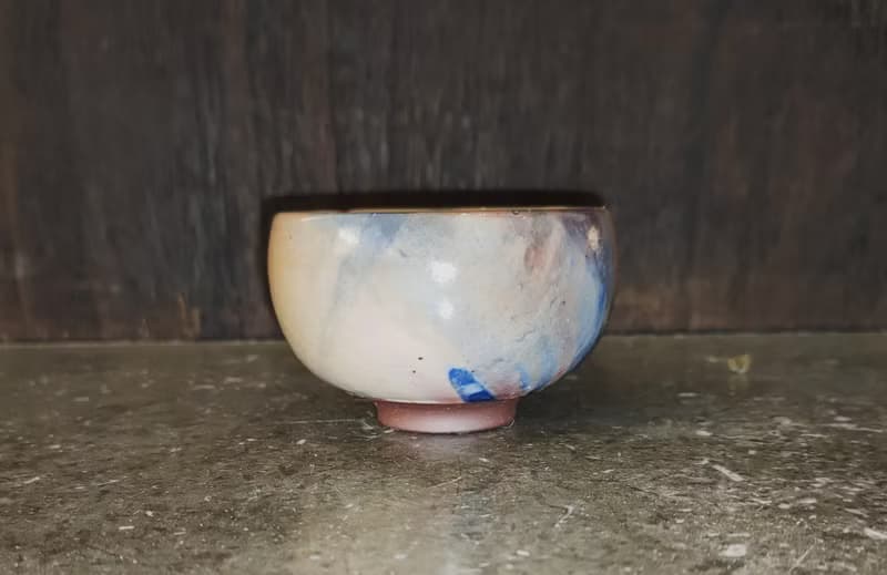 彩虹志野釉手作杯-鶯歌陶藝家李玟叡