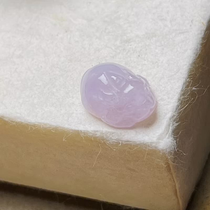 【招財神獸】冰紫翡翠貔貅| 戒面| 裸石|天然緬甸玉翡翠A貨|送禮