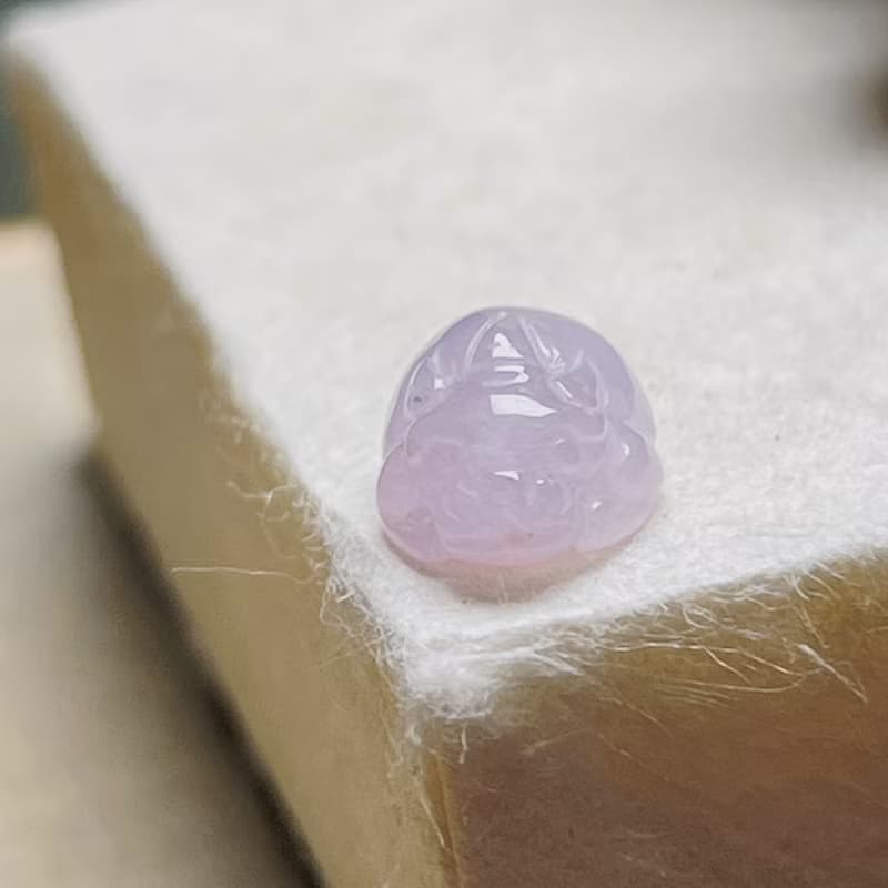 【招財神獸】冰紫翡翠貔貅| 戒面| 裸石|天然緬甸玉翡翠A貨|送禮