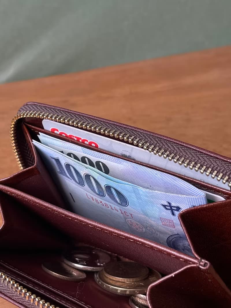 義大利植鞣皮日本拉鍊ㄇ形零錢包 - 深木棕