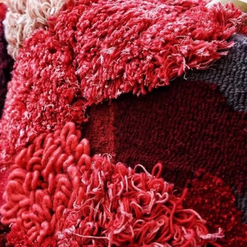 北歐風 手作 紐西蘭羊毛地毯 花海 客廳臥室床邊墊 家居裝飾