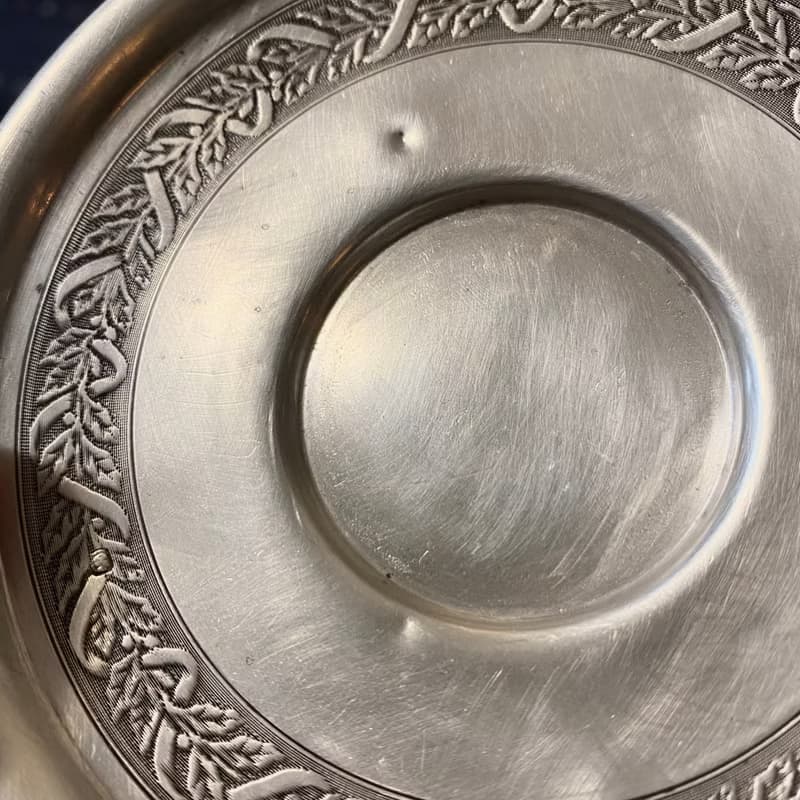 法國路易十六風格 Cartouche飾面 純銀杯盤組/附贈1把純銀匙
