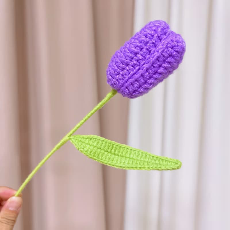 2025母親節花束手工紫色熱情花卉編織花束