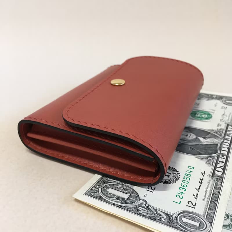 經典手工牛皮短夾/咖啡磚