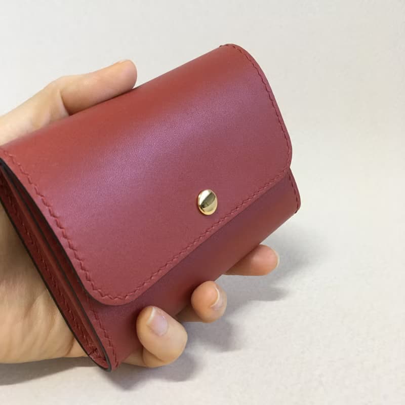 經典手工牛皮短夾/咖啡磚