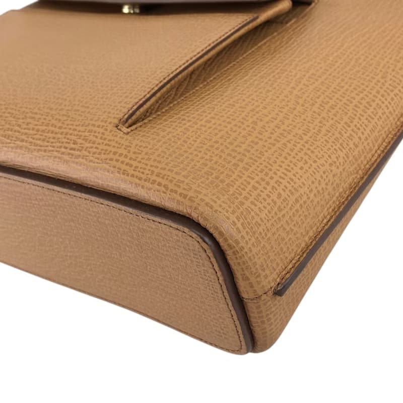 【 日本直送　名牌中古包 】LOEWE ロエベ ハンドバッグ キャメル ロゴ レザー 型押し vintage ヴィンテージ オールド smfwpe