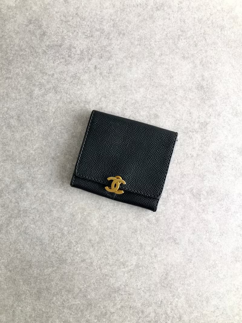 【 日本直送　名牌中古包 】CHANEL シャネル コインケース ブラック ココマーク キャビアスキン vintage ヴィンテージ オールド zmnjmp