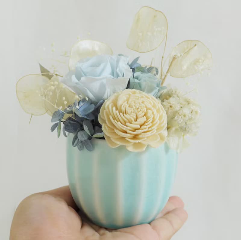 日月永生盆花 結婚捧花永生乾燥花畢業謝師禮物生日畢業禮物