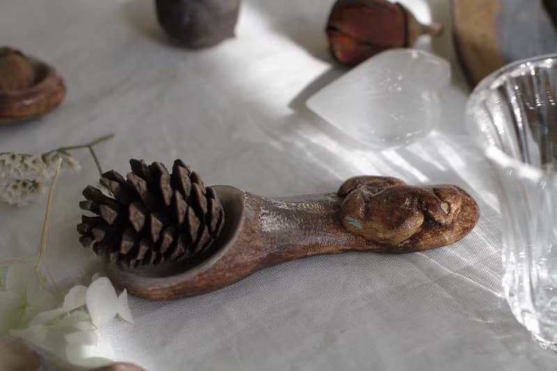 純手捏松鼠造型陶瓷湯匙/陶匙