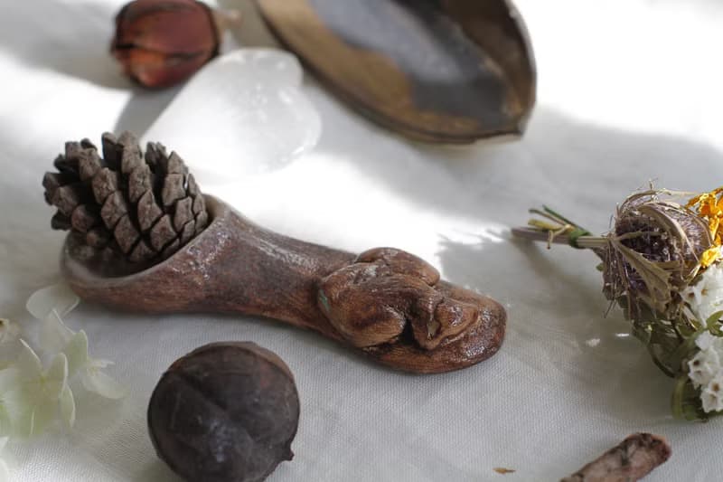 純手捏松鼠造型陶瓷湯匙/陶匙