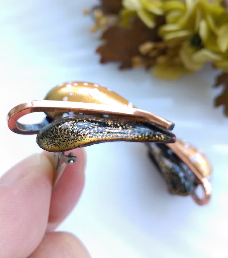 Vintage Jewelry 西洋古董飾品 MATISSE Renoir 心形葉 夾式耳環