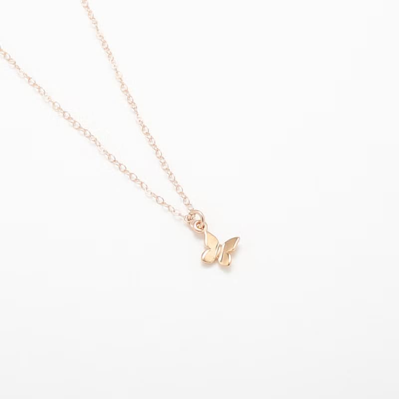 【Angel & Me】蝴蝶 s925 純銀厚鍍 18k玫瑰金 項鍊 情人節 禮物