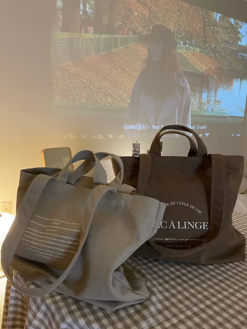 韓國 The Ally | CLAIR ECO BAG | 帆布袋 | 全深棕 | 環保袋手袋