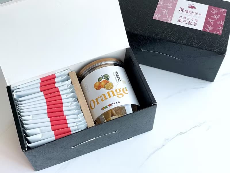 漫Day生活茶 紅玉紅茶袋茶包+果乾 禮盒附贈手提袋