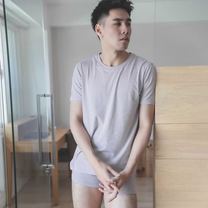 GOTS認證MIT有機棉素面短袖男內衣-共4色/男朋友禮物/父親節