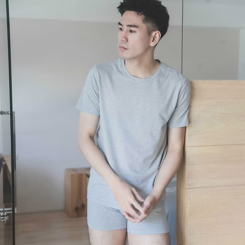 GOTS認證MIT有機棉素面短袖男內衣-共4色/男朋友禮物/父親節