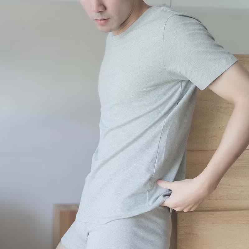 GOTS認證MIT有機棉素面短袖男內衣-共4色/男朋友禮物/父親節