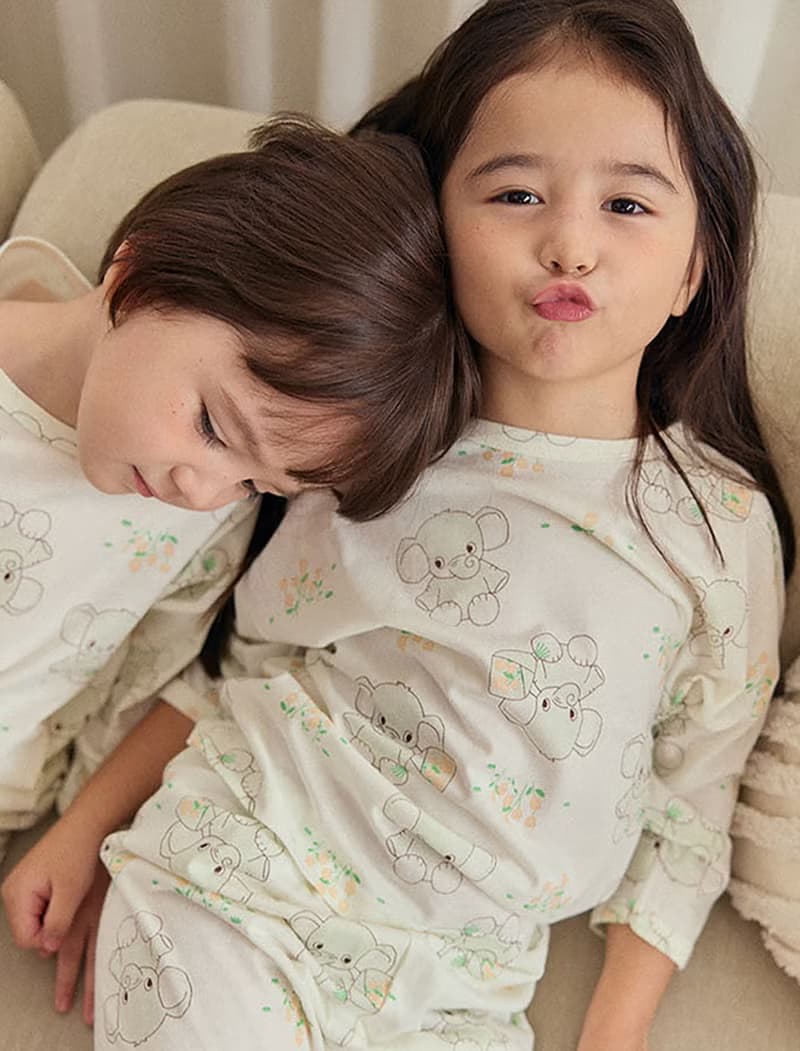 大象的小花園-【寬鬆】植纖衣長袖韓國童裝-K60009