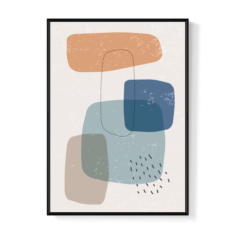 幾何 • 方形疊層III - 幾何/抽象/復古/民宿/咖啡廳/掛畫/送禮