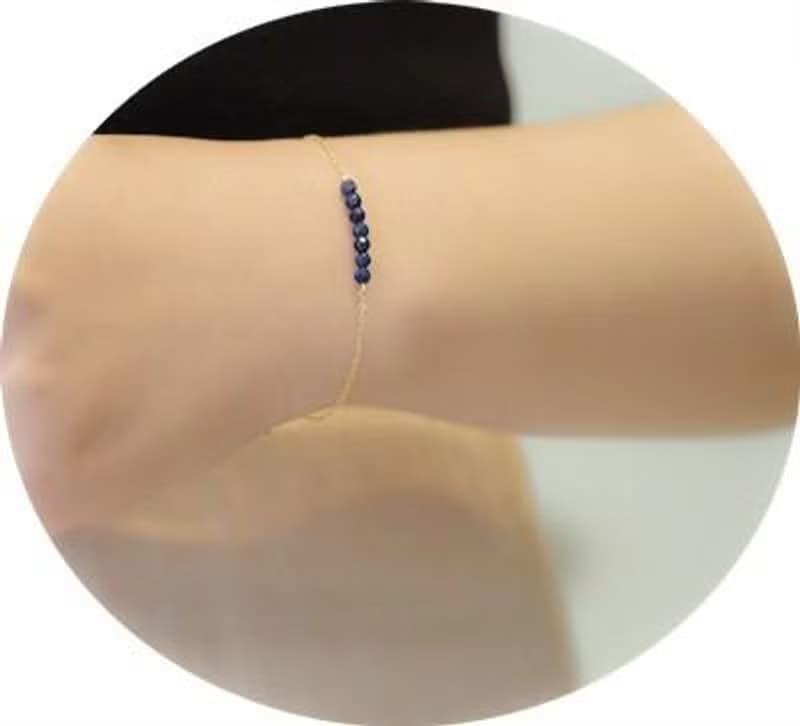 幸運と成功運UP、成功へ導く　ラピスラズリ lucky 7 ブレスレット 12月誕生石　単品