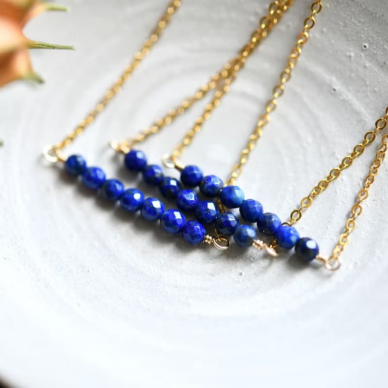 幸運と成功運UP、成功へ導く　ラピスラズリ lucky 7 ブレスレット 12月誕生石　単品