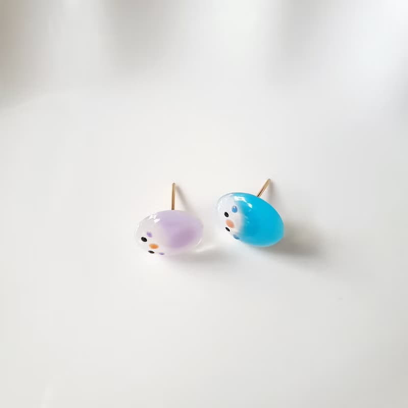妍語手作 316醫療鋼 畢業 耳環 耳針 耳夾 鳥 文鳥 鸚鵡 山雀