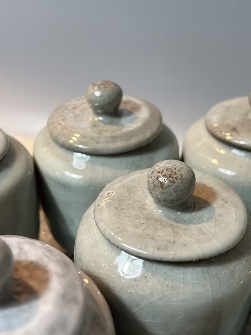青瓷小茶罐 / 2兩小茶倉 / 小平凡手作