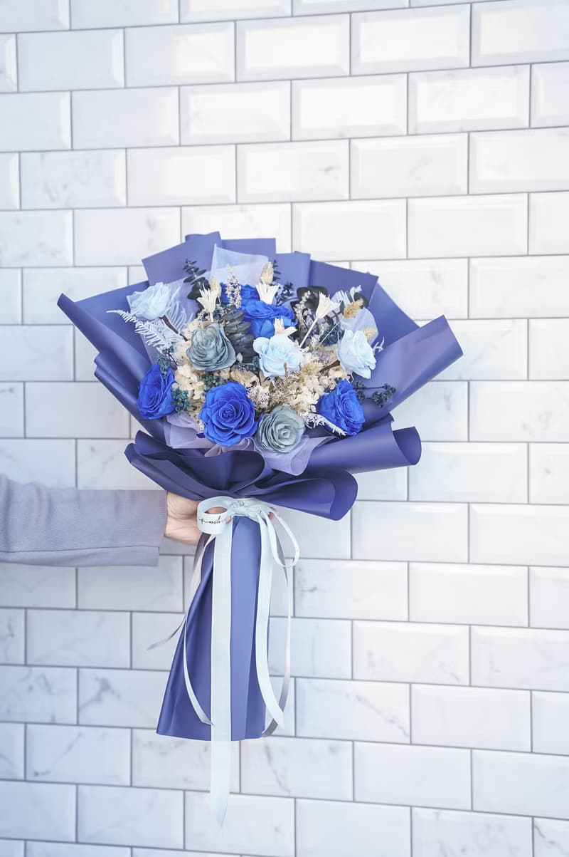 【竒花】雲畫月光花束 畢業 生日禮物 永生乾燥花 告白求婚花