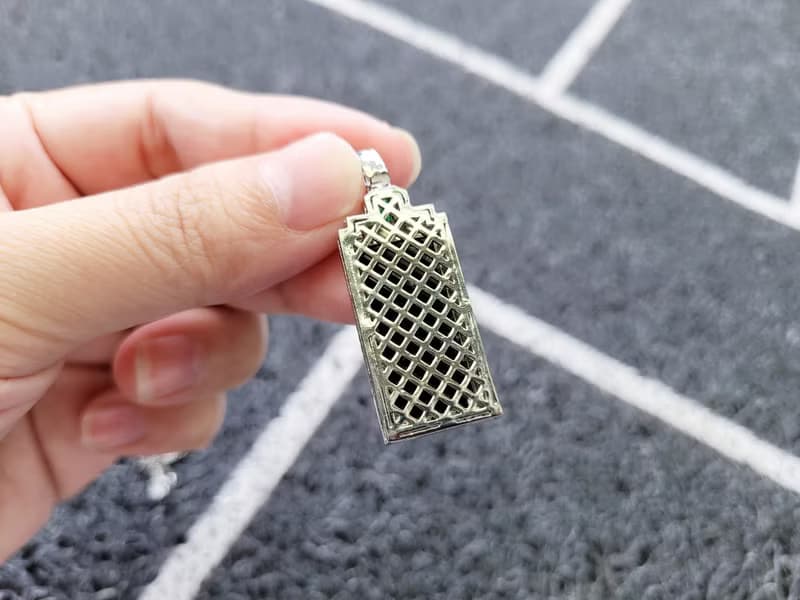 【親翠】天然翡翠 冰黑墨翠打燈通透黑度高無事牌項鏈