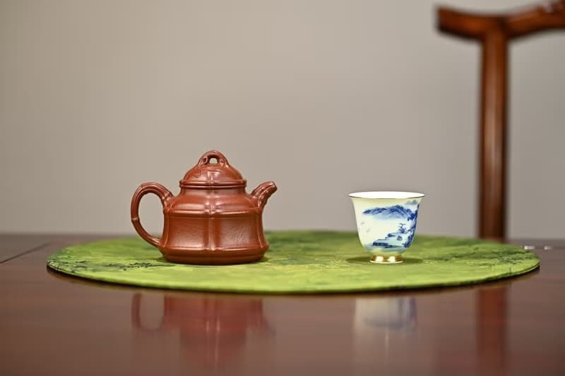 六瓣竹鼎 全手工大拍陶手雷罡作品師承范偉群容量100cc家藏大紅袍