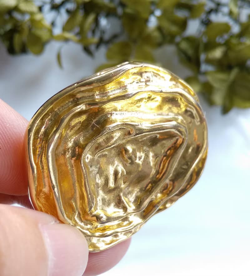 【西洋古董飾品】金色調  漣漪效應 圍巾夾 絲巾扣 絲巾夾