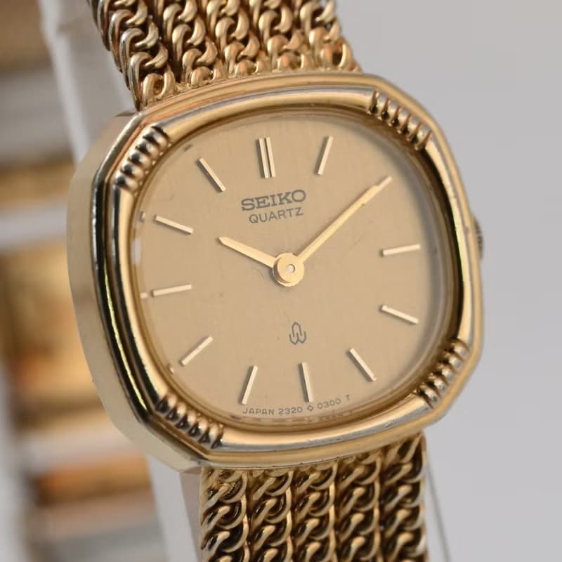 SEIKO 女性用腕時計 クォーツ 2320-5200 GOLD 1983年  手錶 古董錶 復古手錶