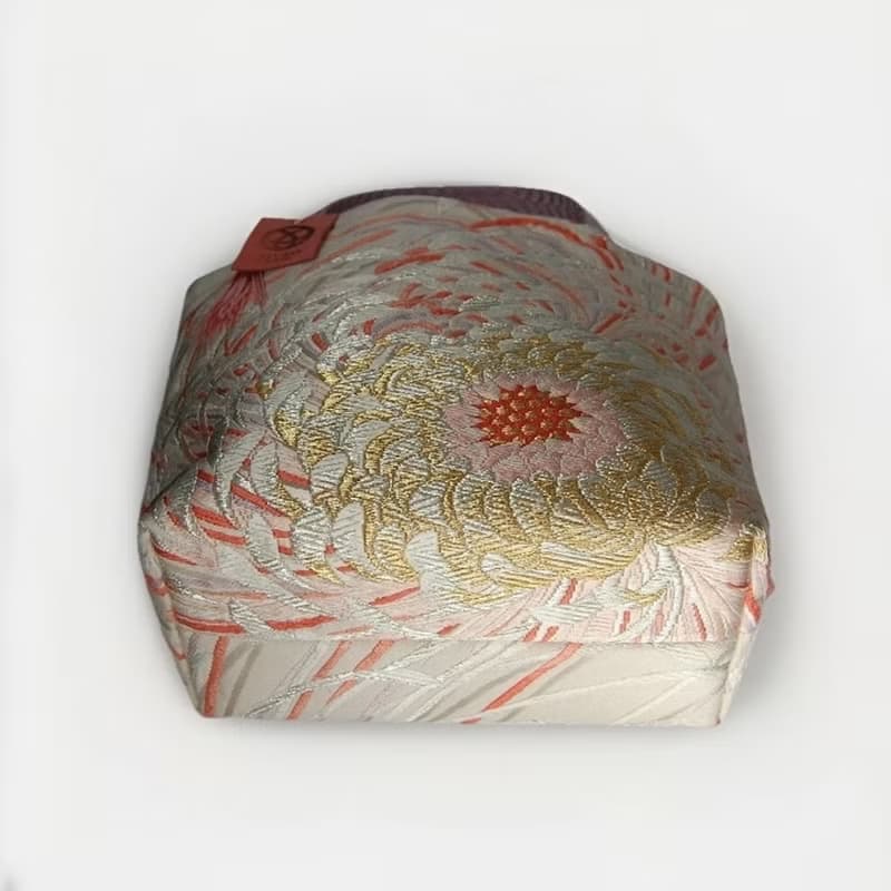 獨一無二真絲和服袋帶托特包, 日本手工刺繡升級改造包, 和風藝術