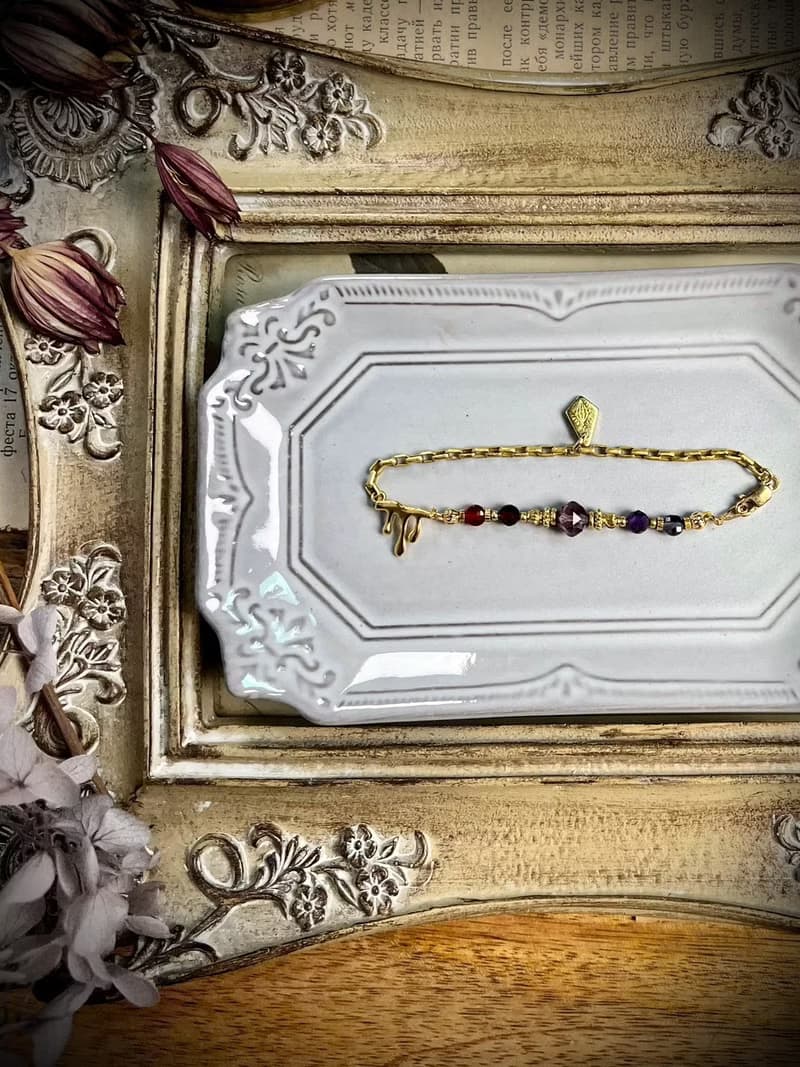 -百鬼夜行-天然水晶手鏈/黃銅手鍊