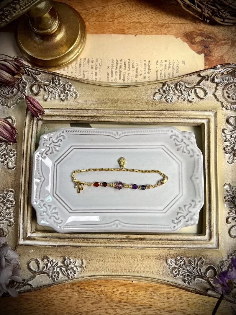 -百鬼夜行-天然水晶手鏈/黃銅手鍊