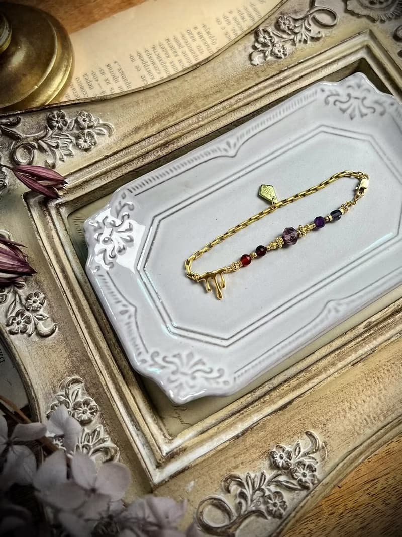 -百鬼夜行-天然水晶手鏈/黃銅手鍊