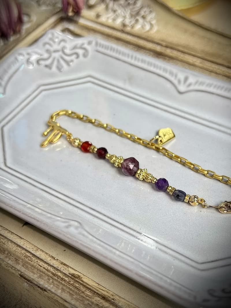 -百鬼夜行-天然水晶手鏈/黃銅手鍊