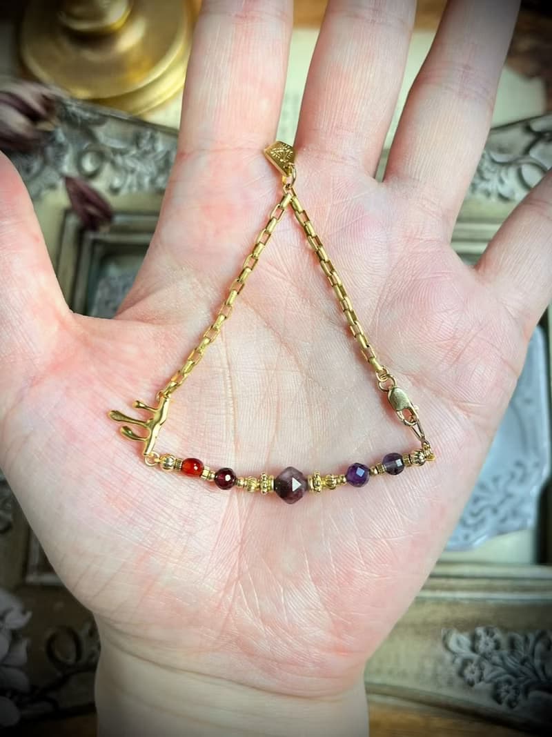 -百鬼夜行-天然水晶手鏈/黃銅手鍊