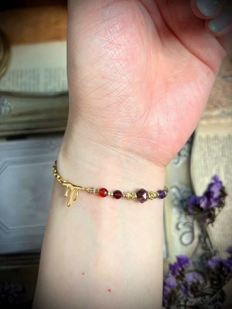 -百鬼夜行-天然水晶手鏈/黃銅手鍊