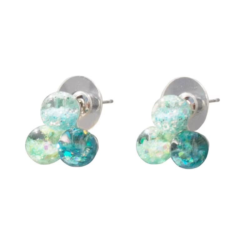 Colorful Snowball Pinwheel Earrings