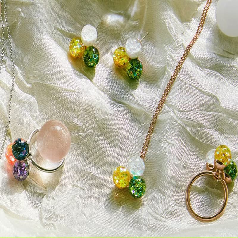 Colorful Snowball Pinwheel Earrings