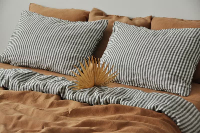Clay double-sided linen duvet cover / Softened linen / Comforter cover